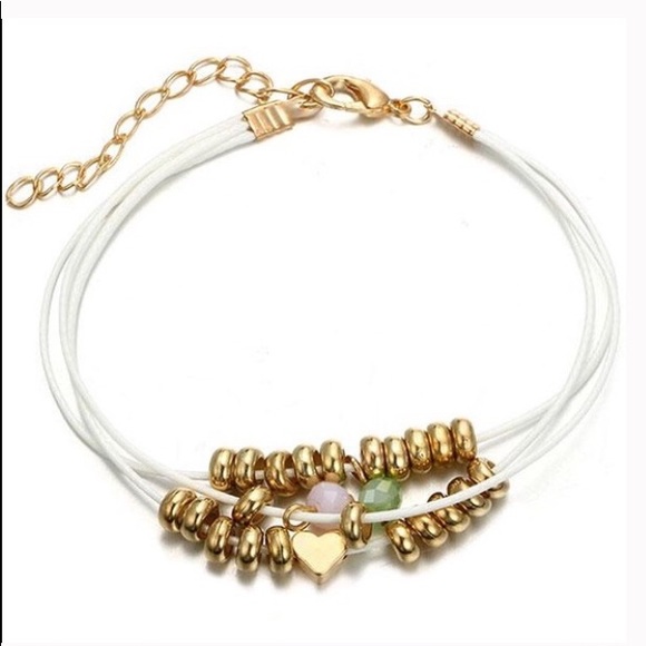 Leaf/Heart/Bead/Tree of Life Bracelets 5PC Set - Picture 3 of 8